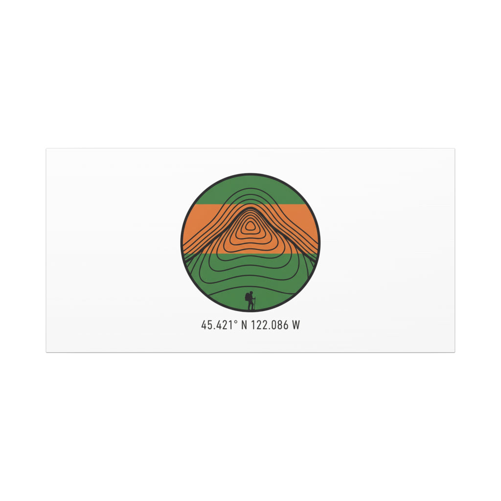 Topographic Contour Mountain Canvas | Topo Map Print, Terrain Wall Art