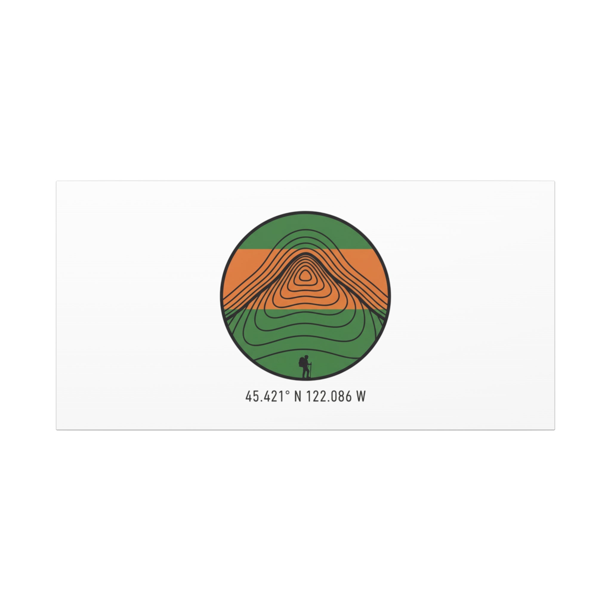 Topographic Contour Mountain Canvas | Topo Map Print, Terrain Wall Art