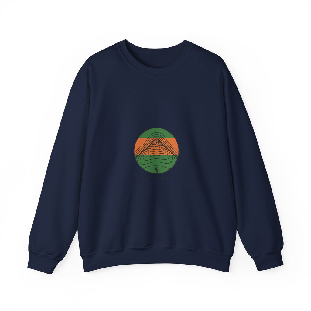 Topographic Contour Line Crewneck Sweatshirt | topo apparel, terrain print
