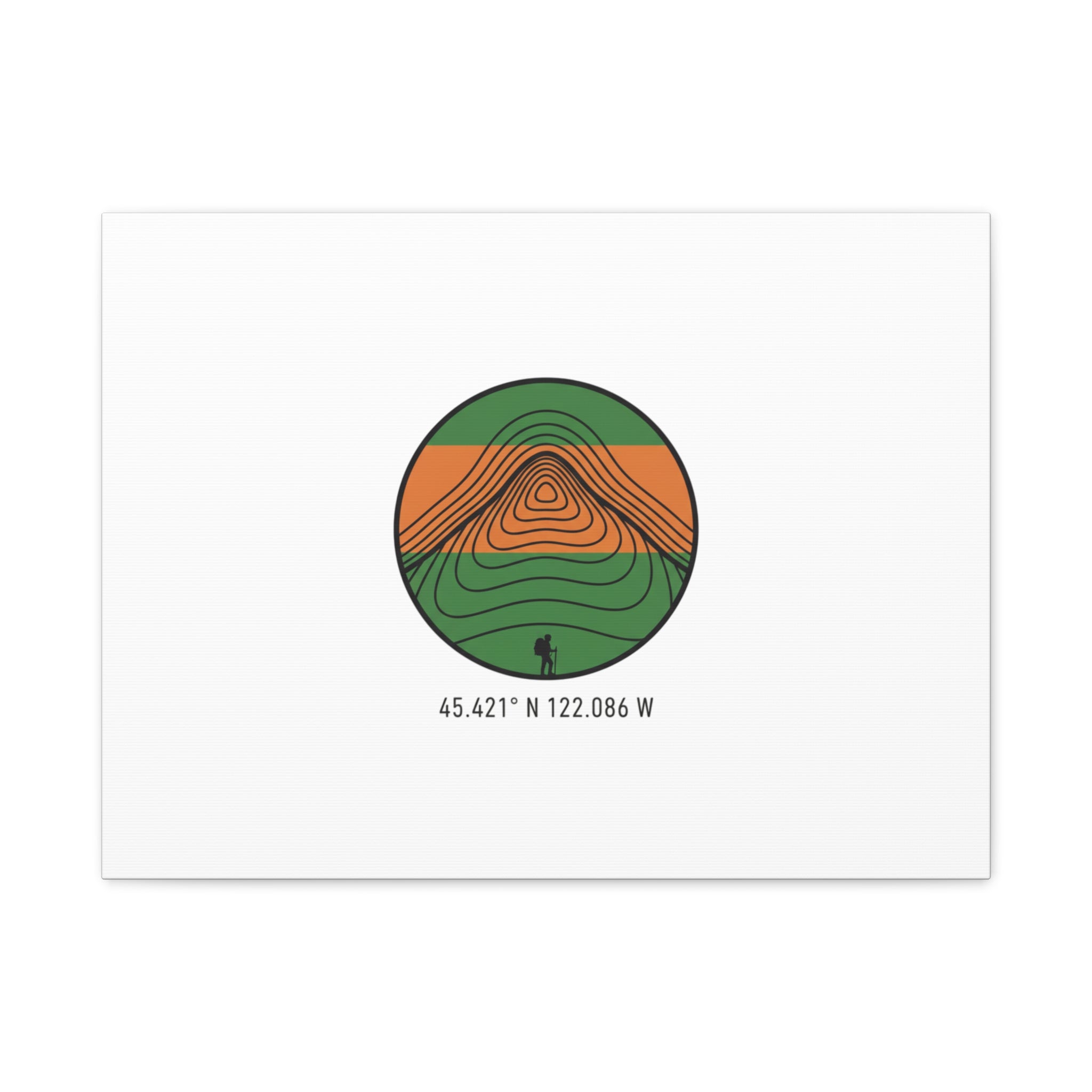 Topographic Contour Mountain Canvas | Topo Map Print, Terrain Wall Art