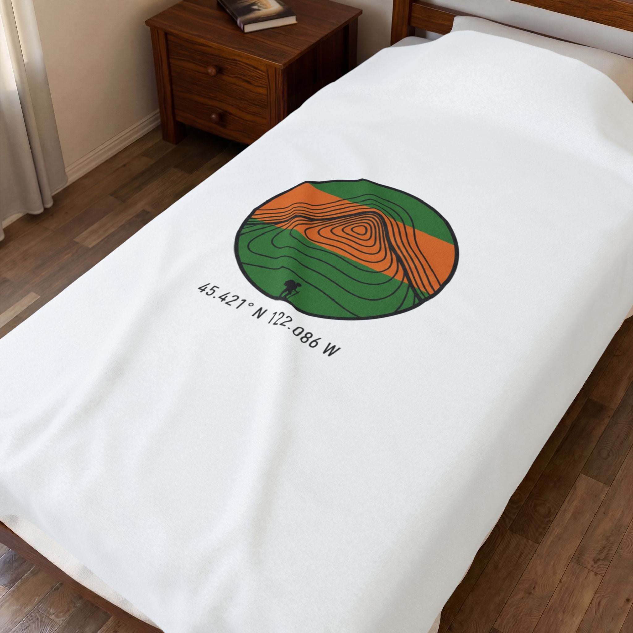 Topographic Contour Circle Blanket | topo map print, contour line design