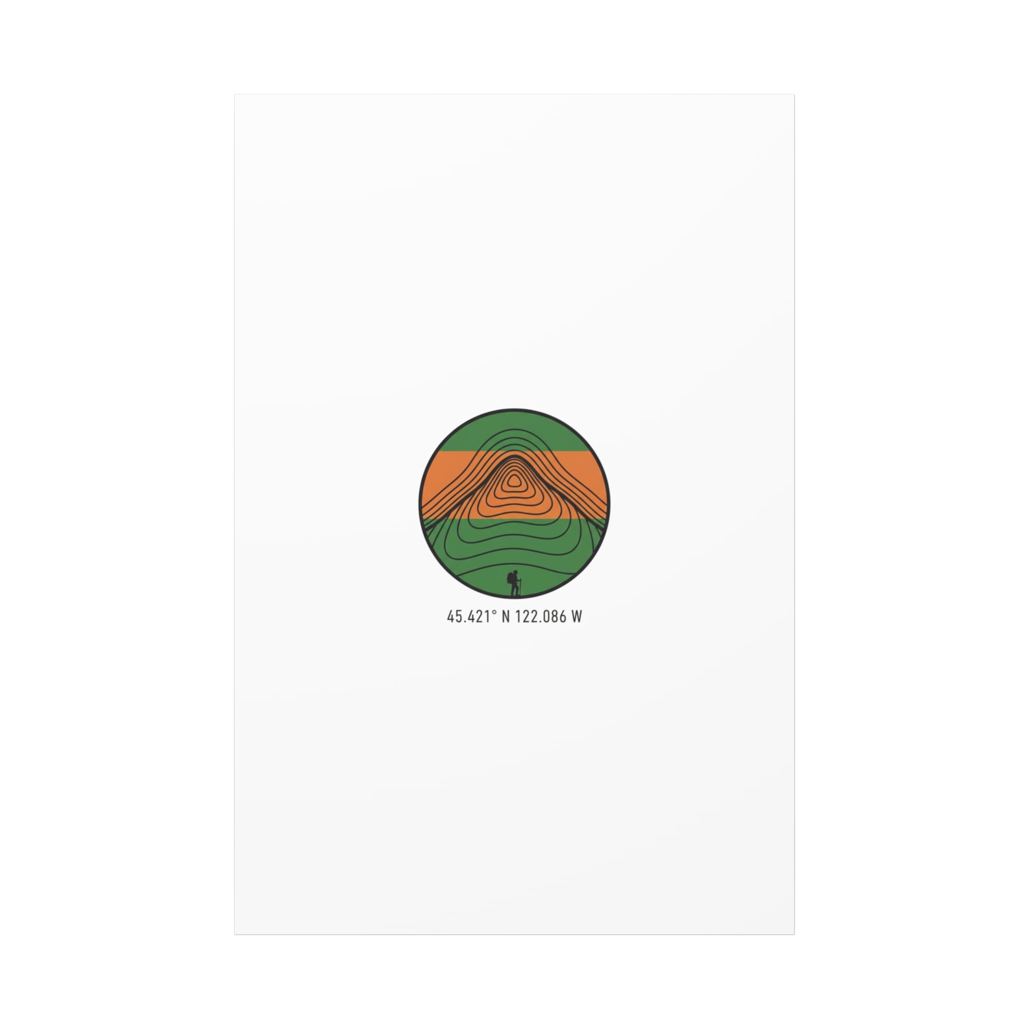 Topographic Contour Mountain Canvas | Topo Map Print, Terrain Wall Art