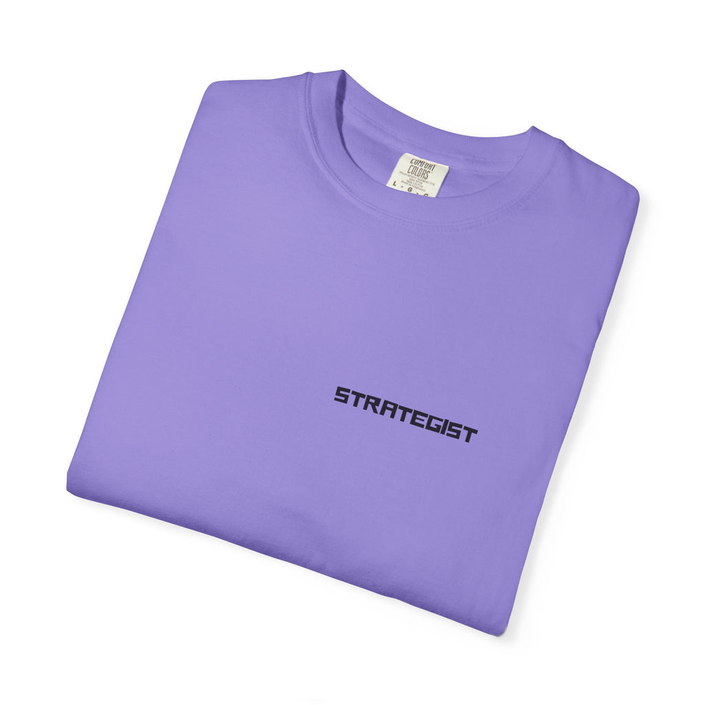 Strategist Minimalist Tee — Small Chest Text Graphic T-Shirt