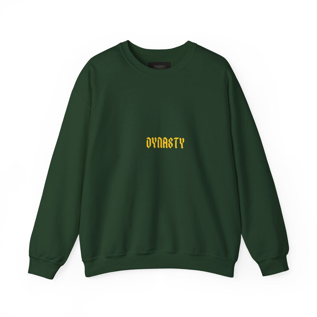 Dynasty Minimalist Crewneck Sweatshirt — Small Gold Text