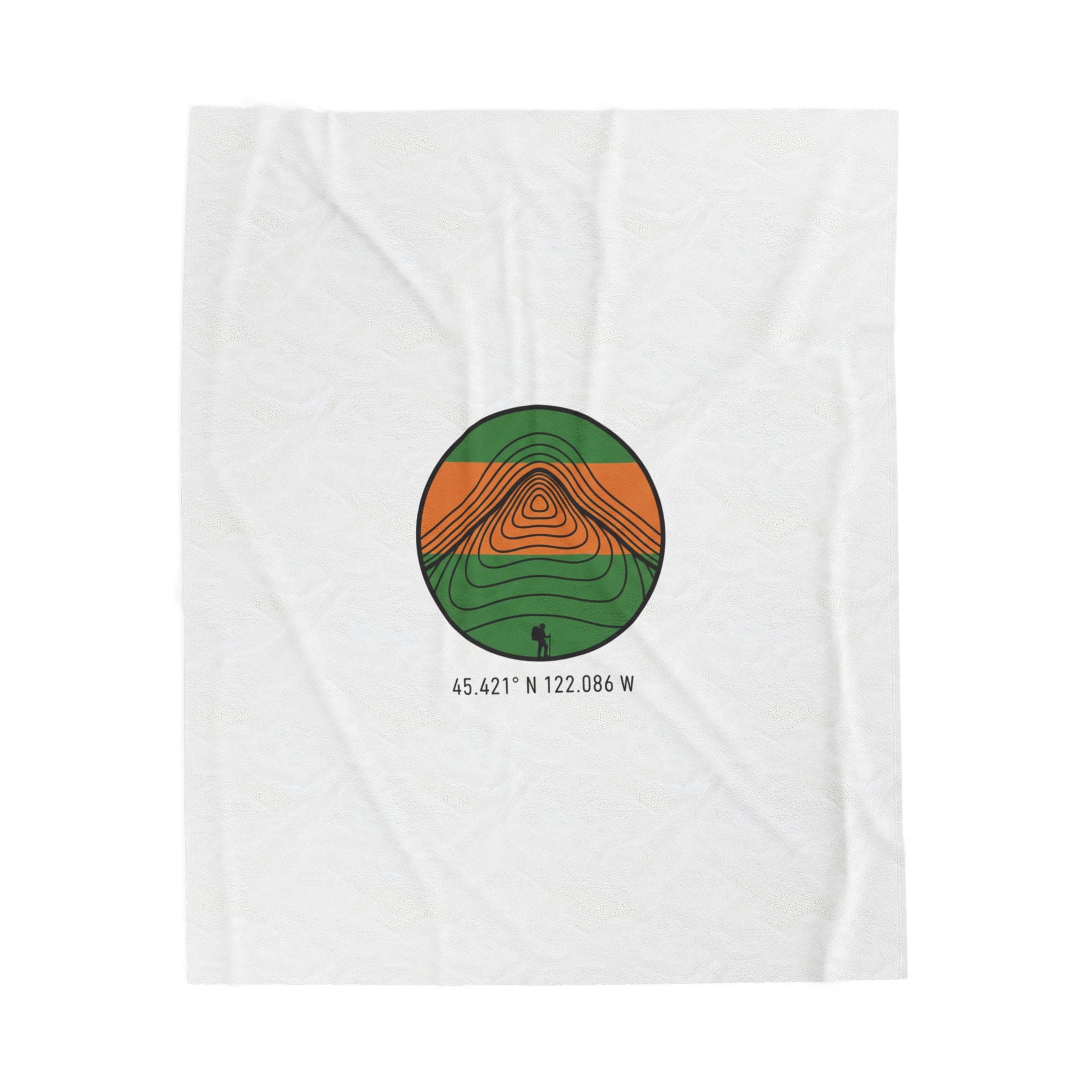 Topographic Contour Circle Blanket | topo map print, contour line design