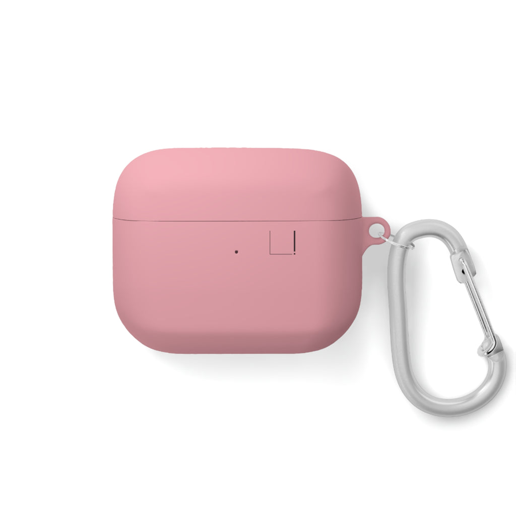 Minimal White AirPods Case with Carabiner — Protective Silicone Cover