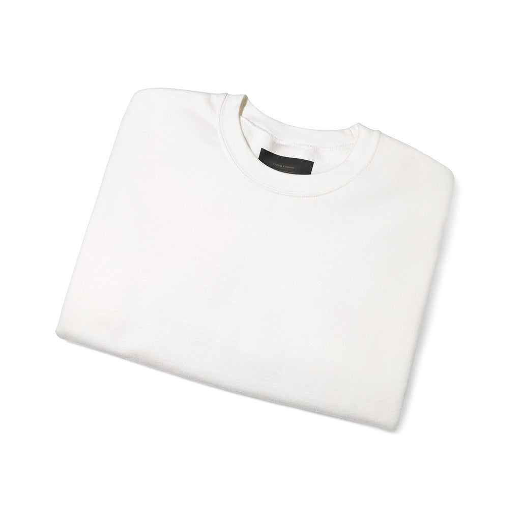 Classic White Crewneck Sweatshirt — Minimal Casual Pullover