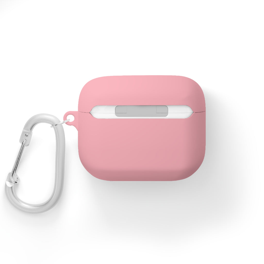 Minimal White AirPods Case with Carabiner — Protective Silicone Cover