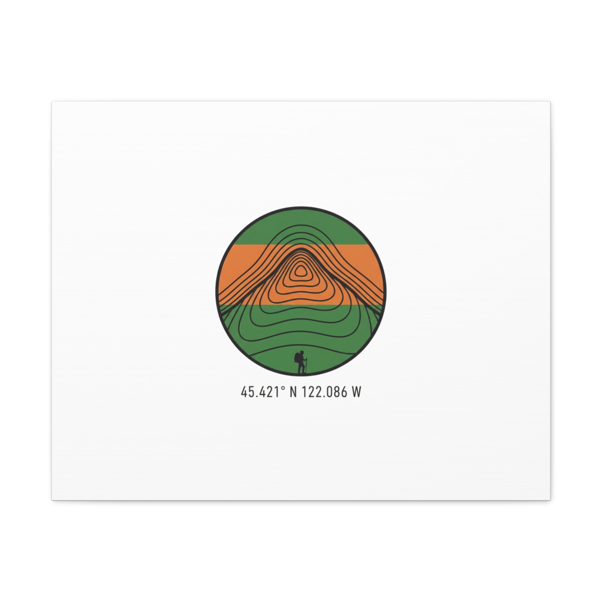 Topographic Contour Mountain Canvas | Topo Map Print, Terrain Wall Art