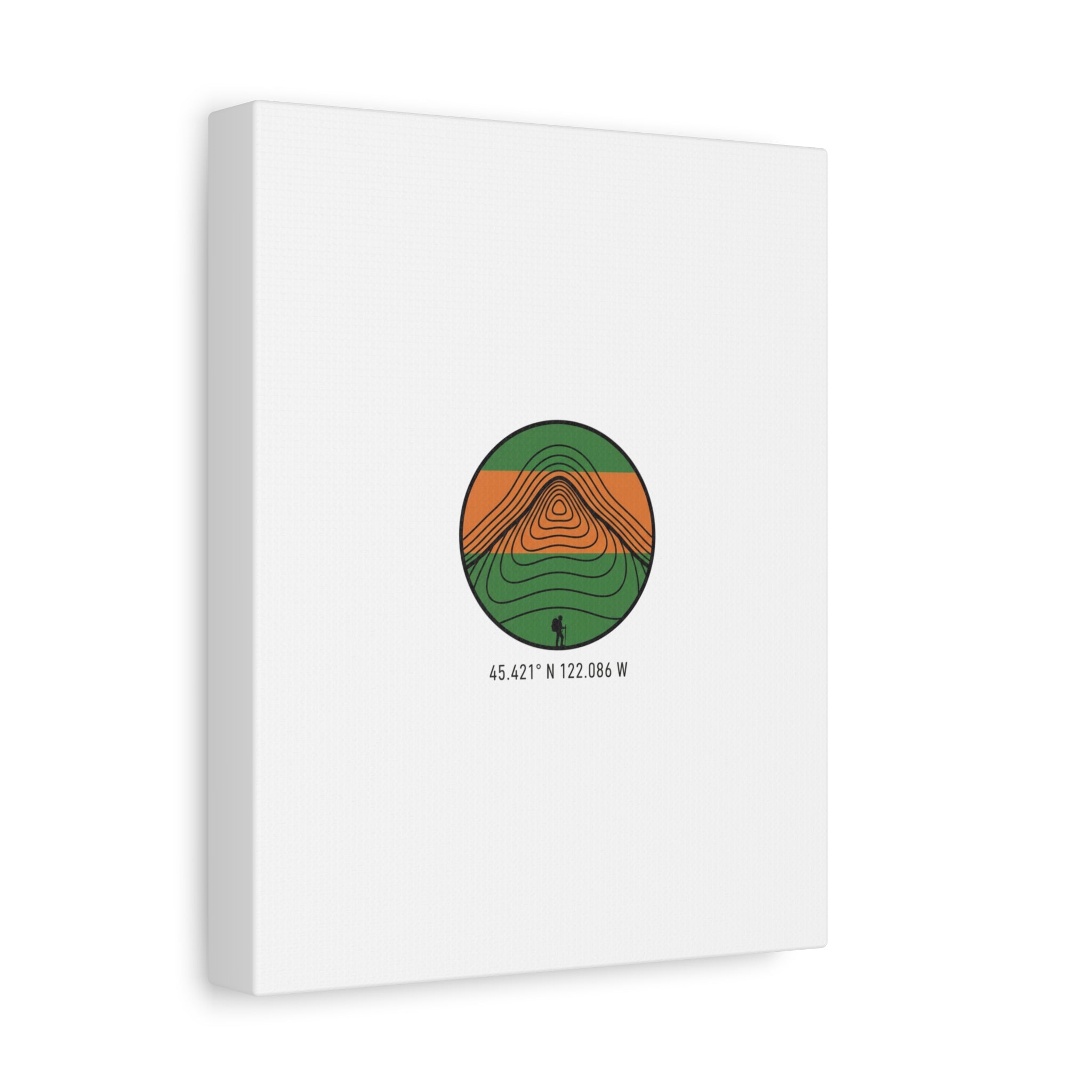 Topographic Contour Mountain Canvas | Topo Map Print, Terrain Wall Art