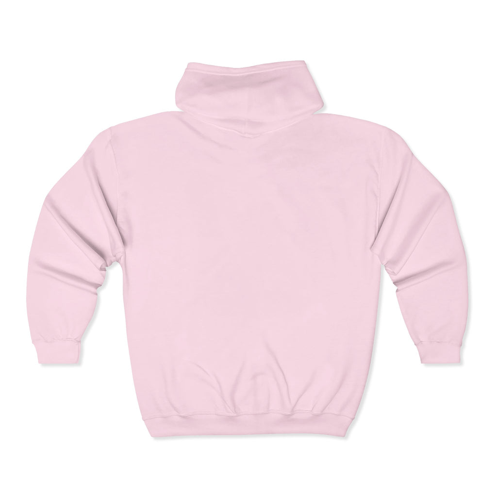 Zip Hoodie — Classic Full-Zip Hooded Sweatshirt (Blank White)