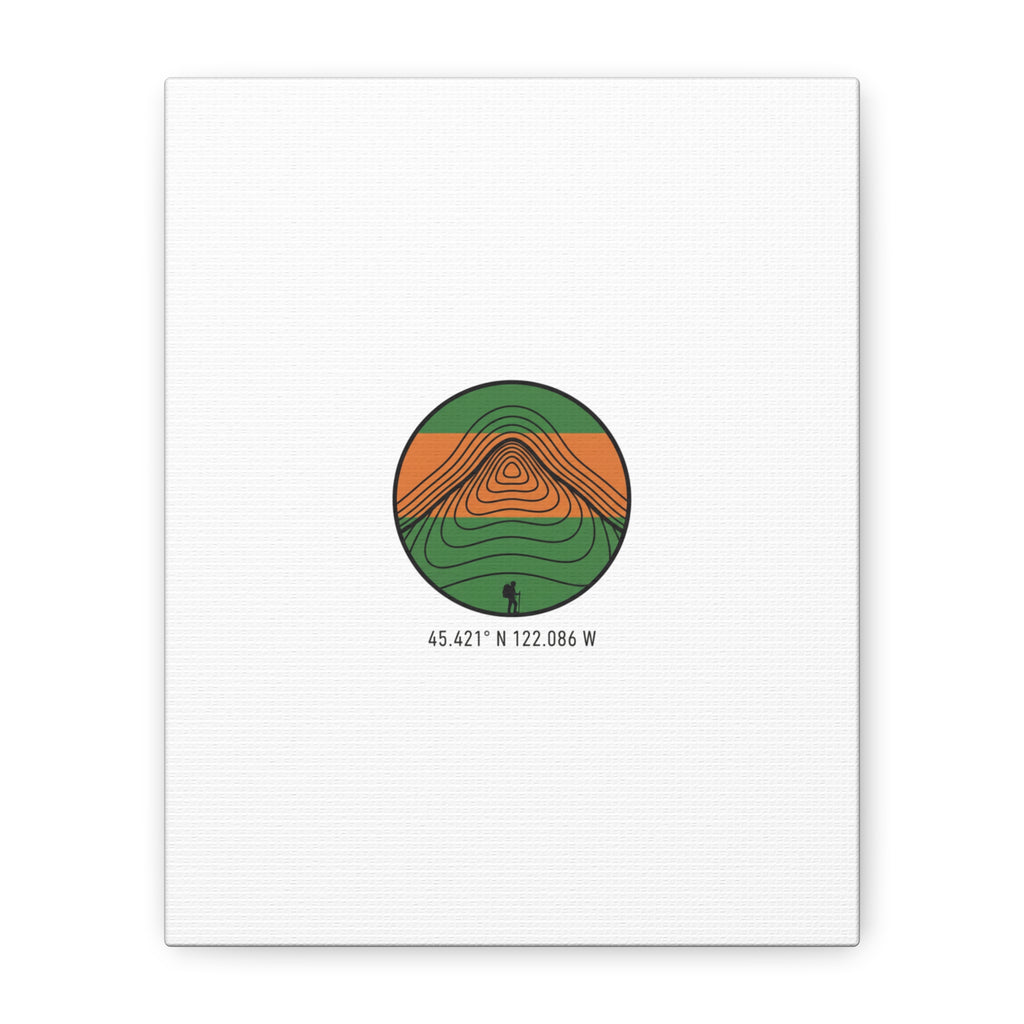Topographic Contour Mountain Canvas | Topo Map Print, Terrain Wall Art