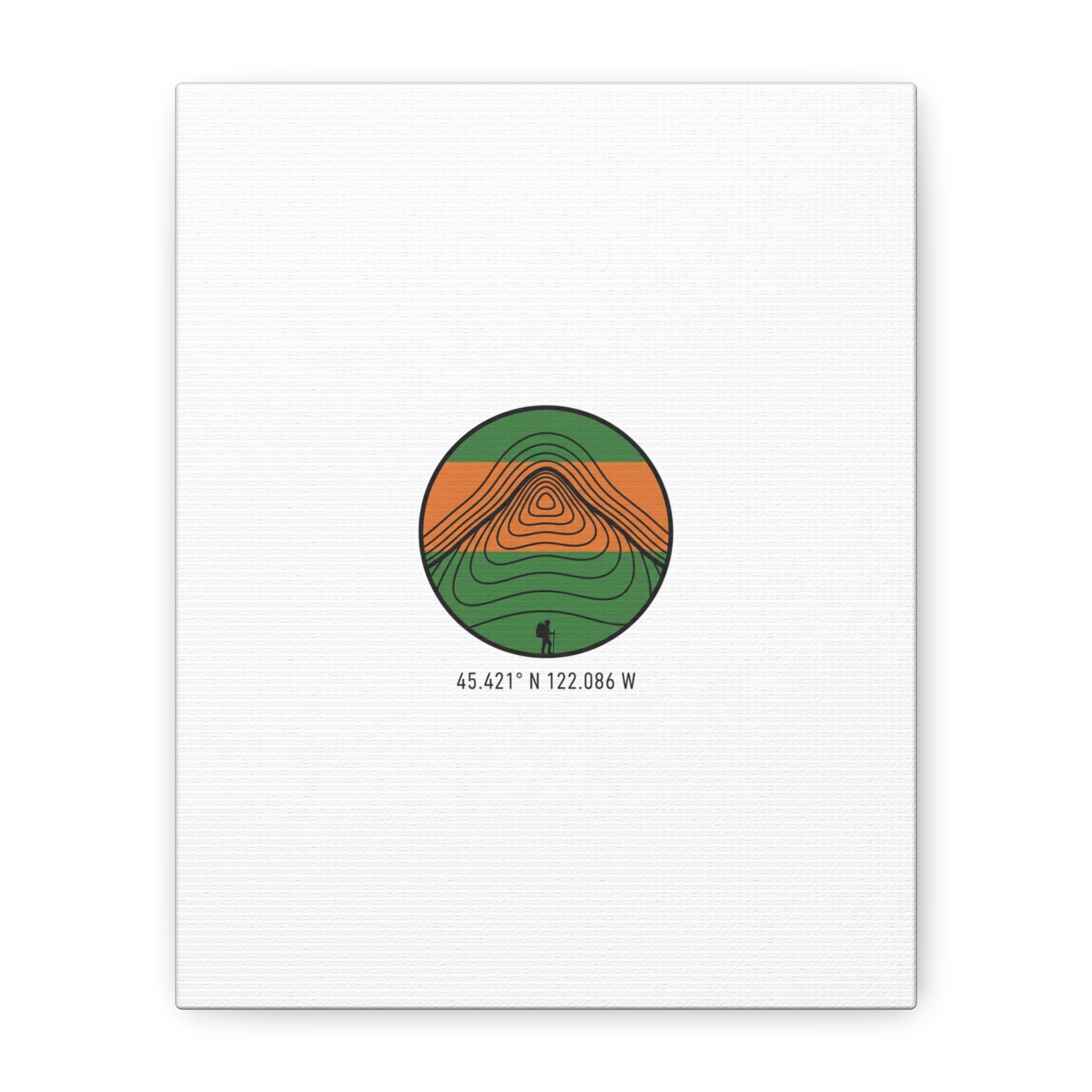 Topographic Contour Mountain Canvas | Topo Map Print, Terrain Wall Art