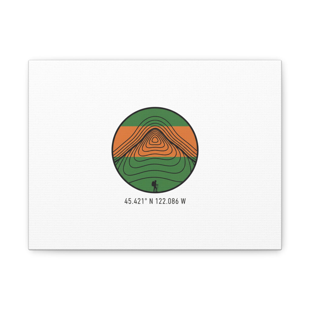 Topographic Contour Mountain Canvas | Topo Map Print, Terrain Wall Art