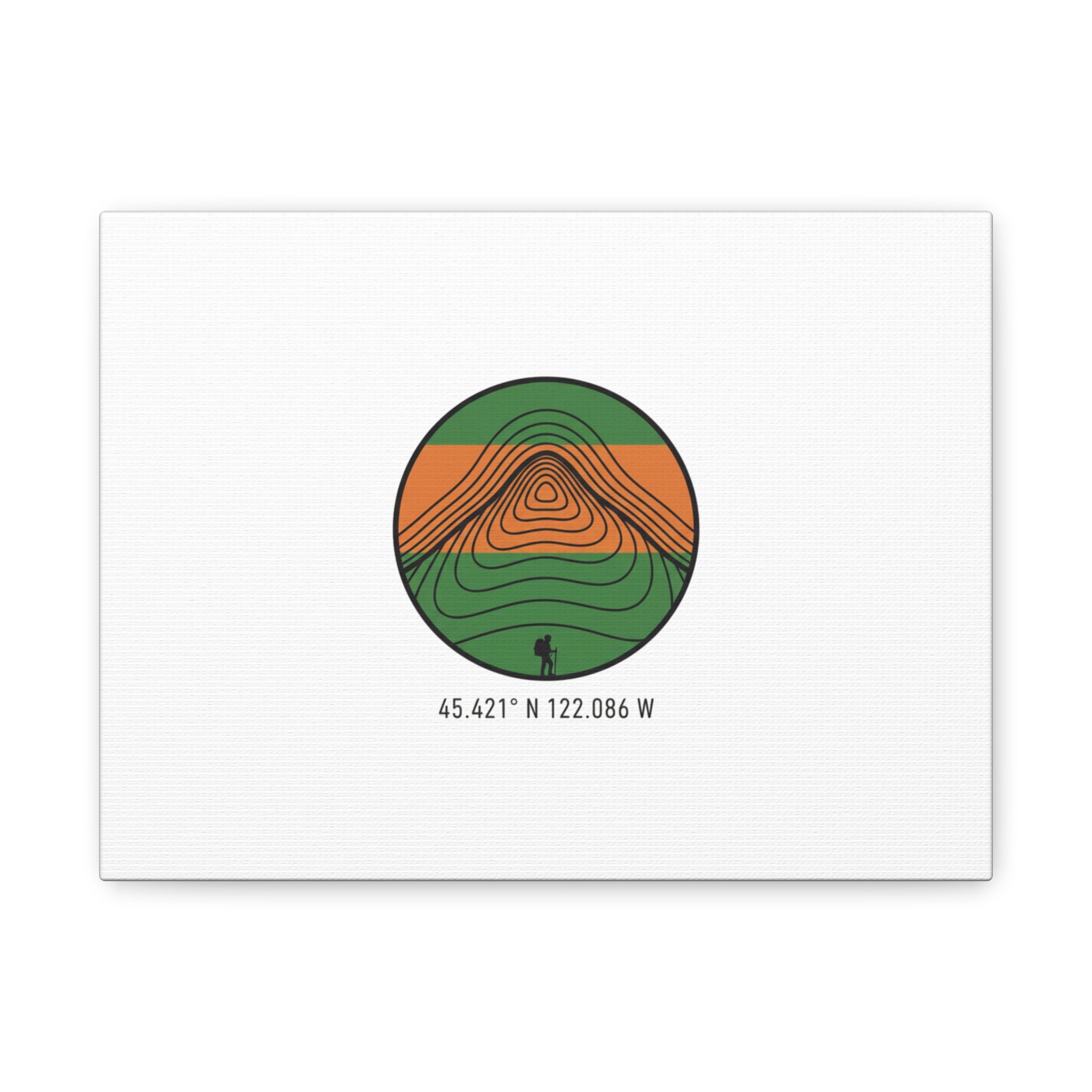 Topographic Contour Mountain Canvas | Topo Map Print, Terrain Wall Art