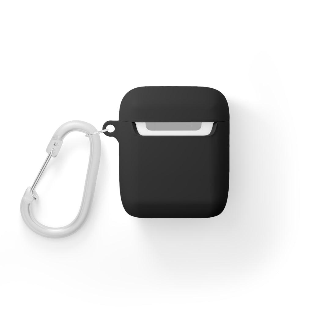 Minimal White AirPods Case with Carabiner — Protective Silicone Cover