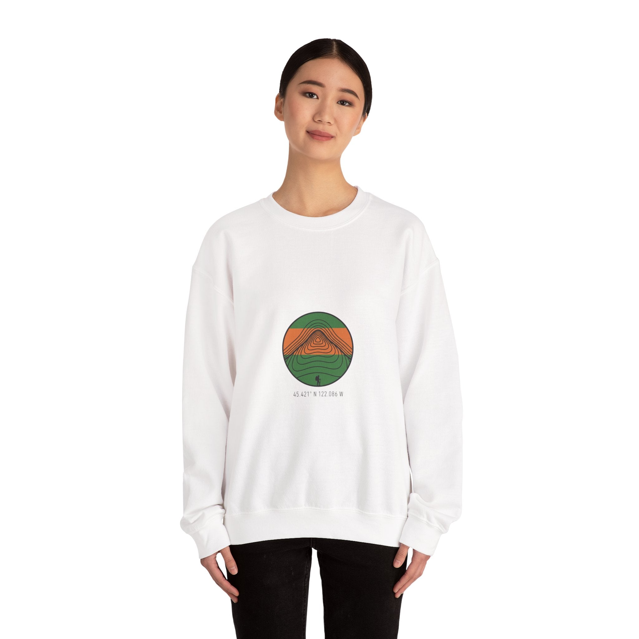 Topographic Contour Line Crewneck Sweatshirt | topo apparel, terrain print