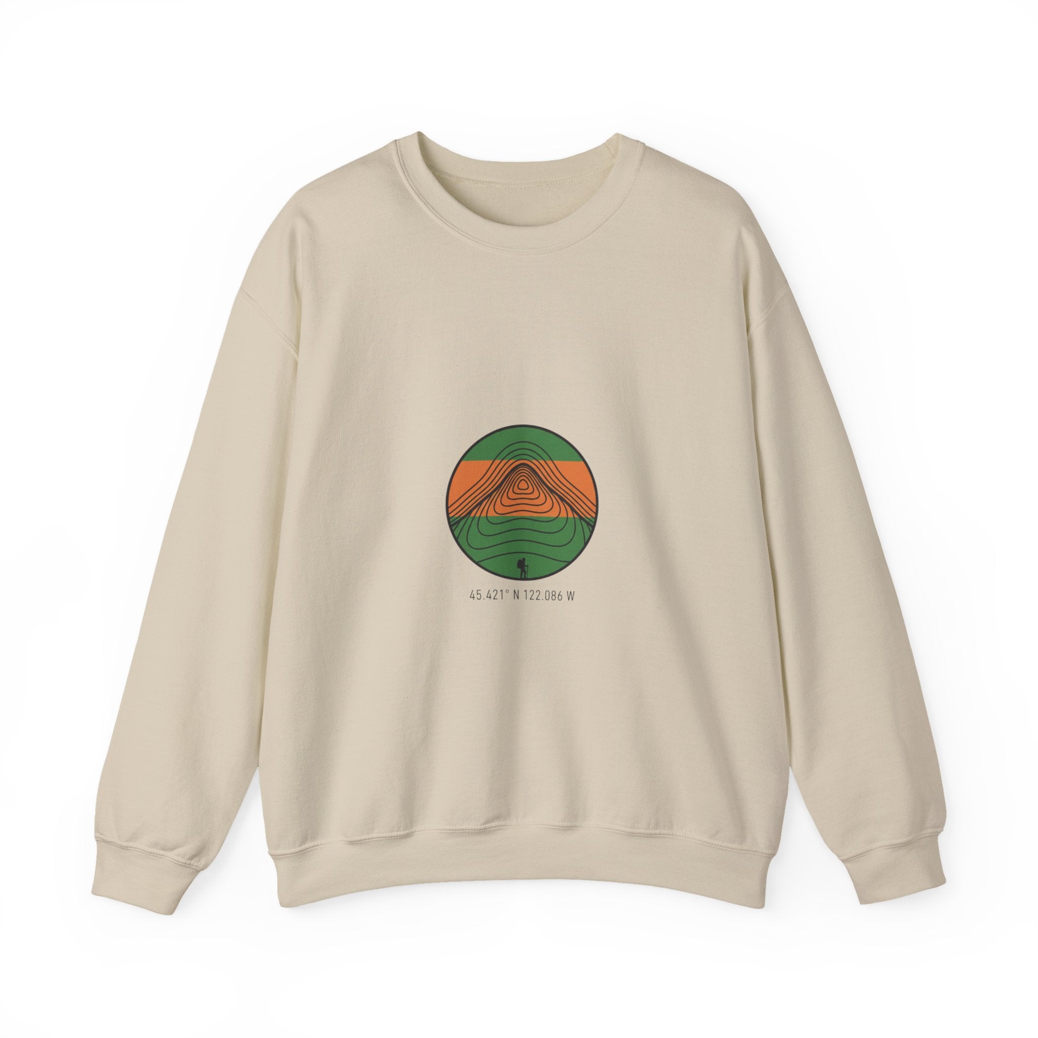 Topographic Contour Line Crewneck Sweatshirt | topo apparel, terrain print
