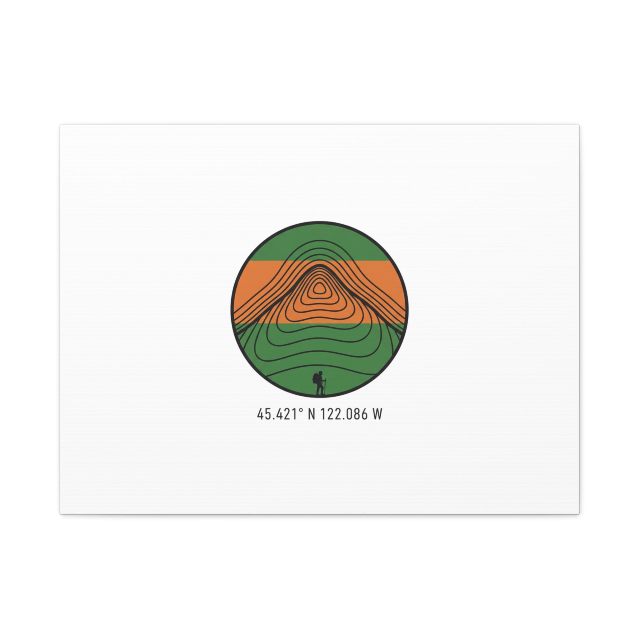 Topographic Contour Mountain Canvas | Topo Map Print, Terrain Wall Art