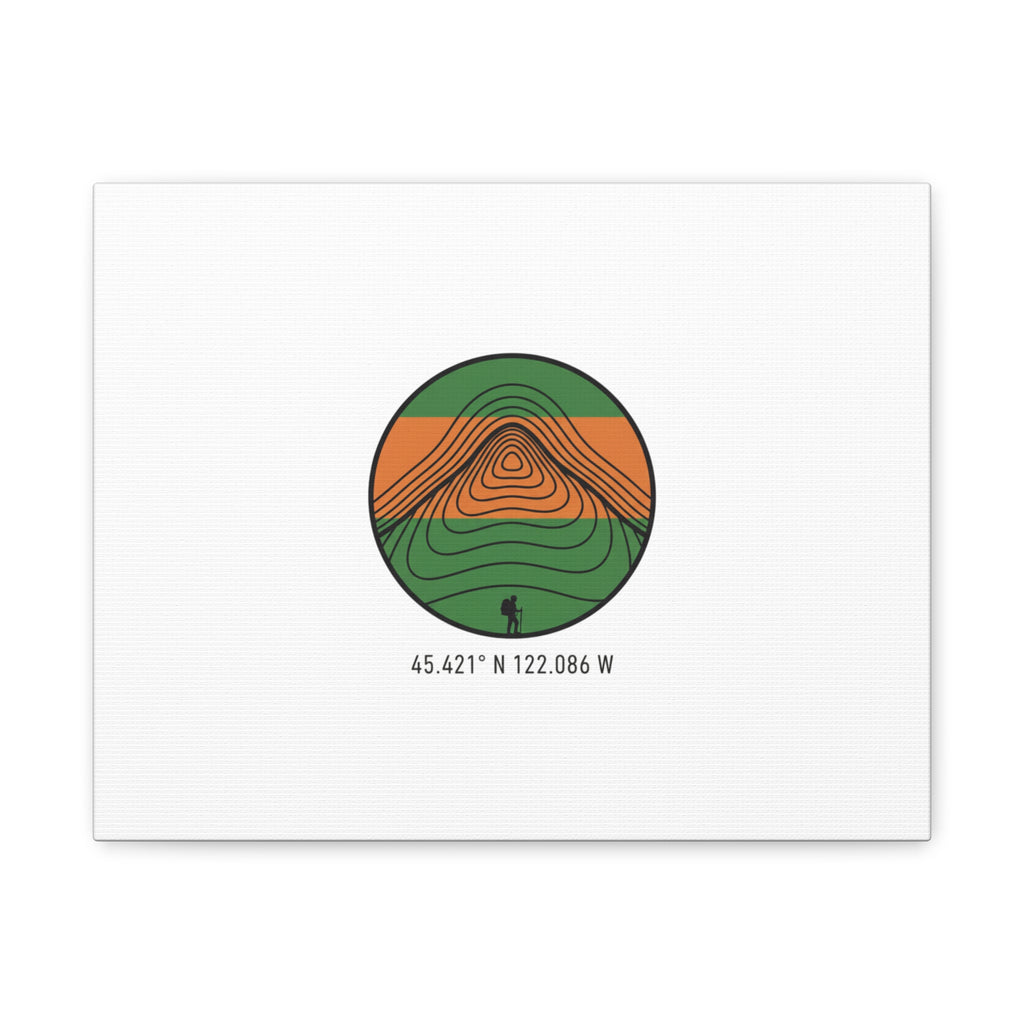 Topographic Contour Mountain Canvas | Topo Map Print, Terrain Wall Art