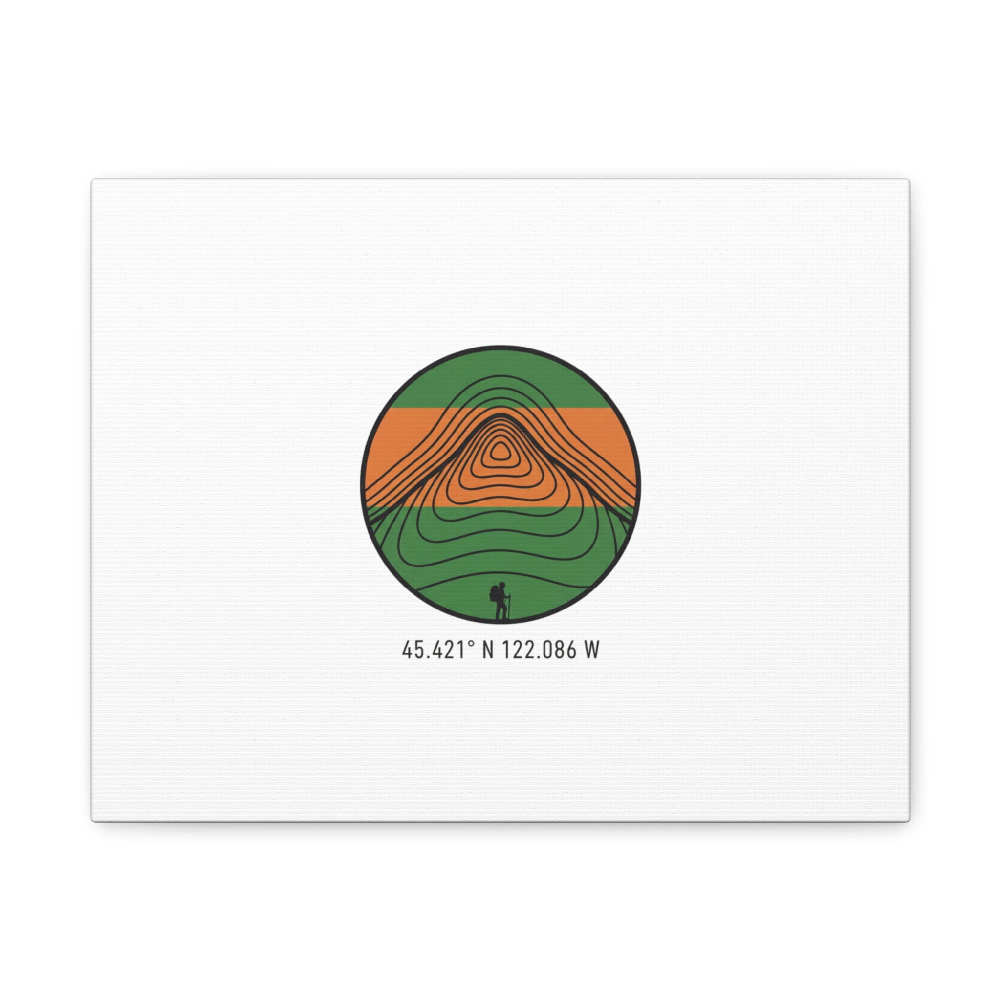 Topographic Contour Mountain Canvas | Topo Map Print, Terrain Wall Art