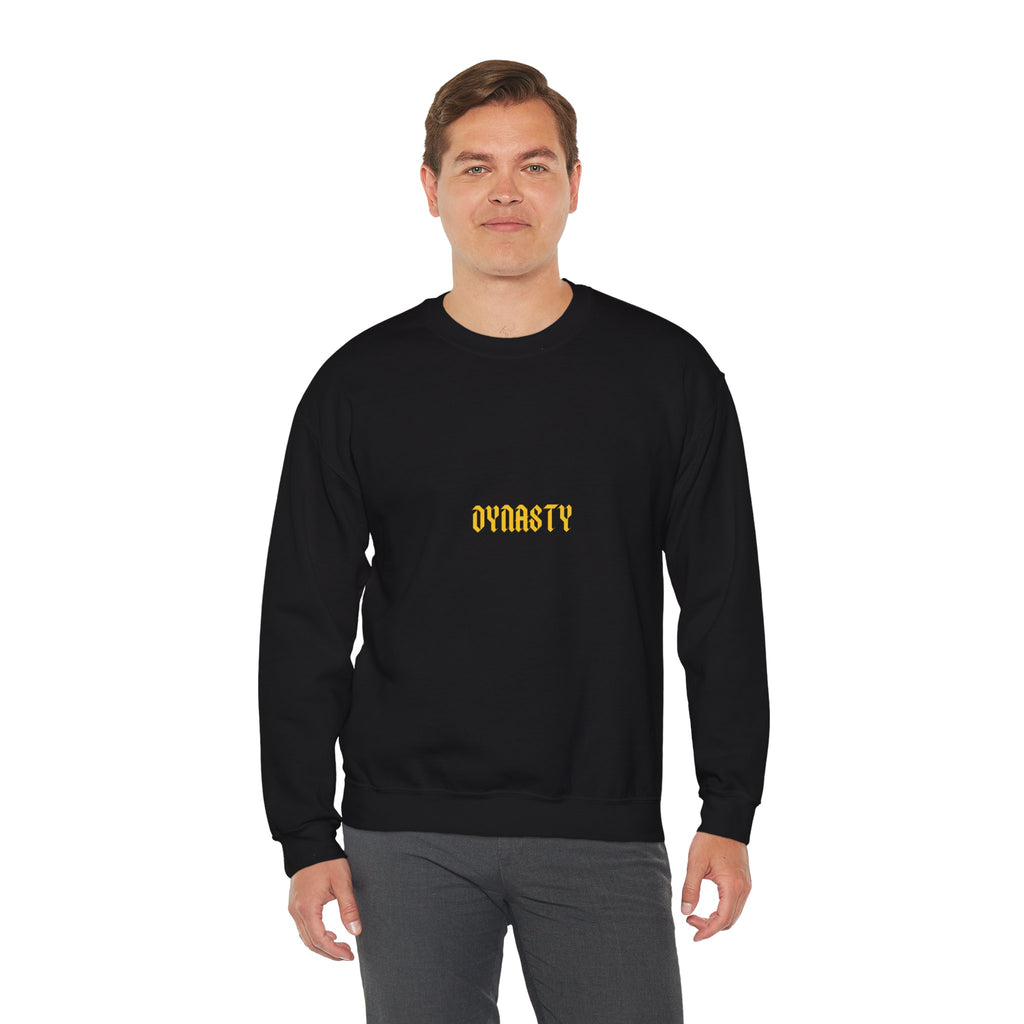 Dynasty Minimalist Crewneck Sweatshirt — Small Gold Text