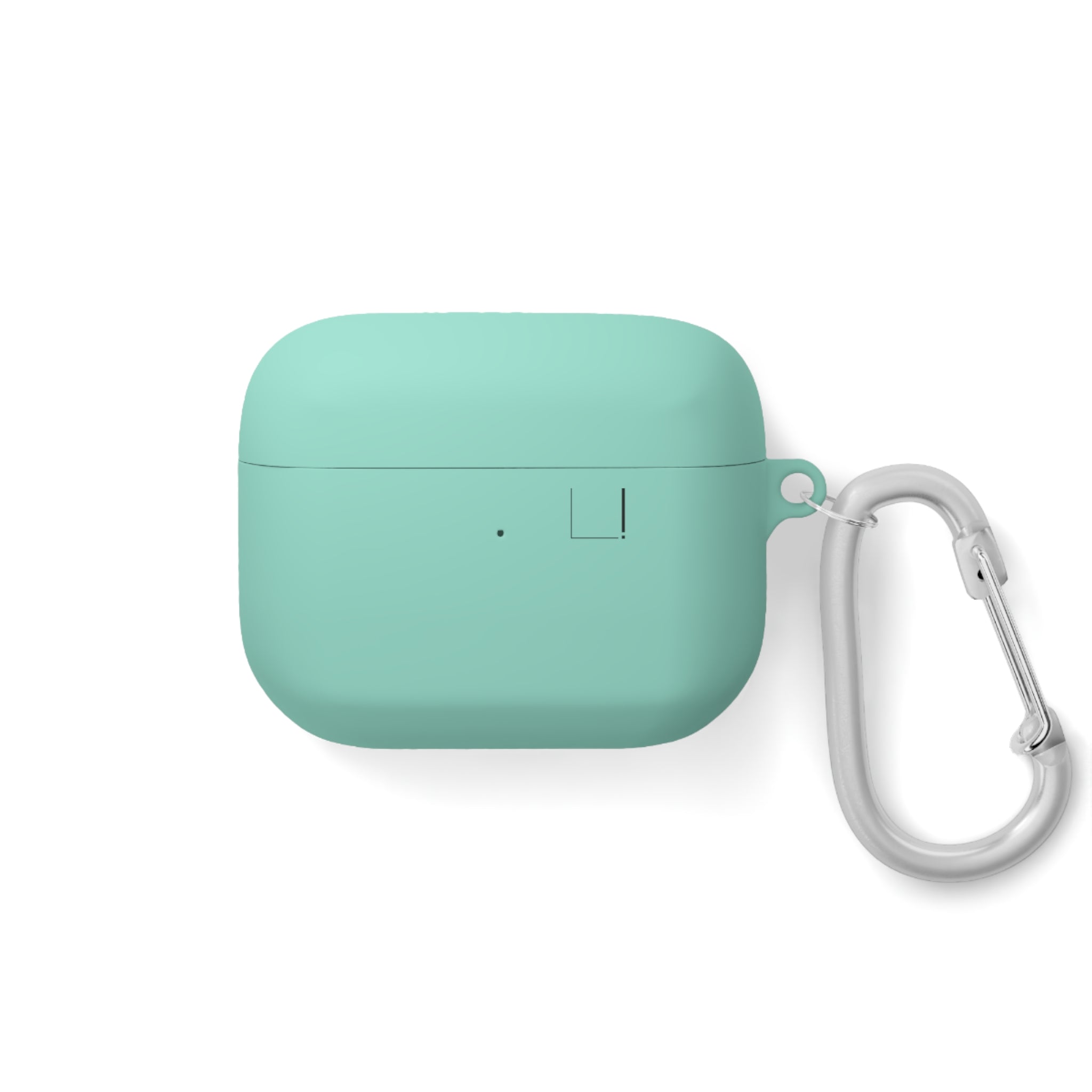 Minimal White AirPods Case with Carabiner — Protective Silicone Cover