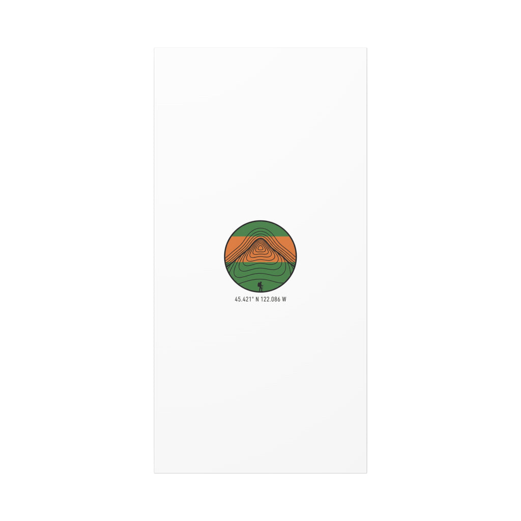 Topographic Contour Mountain Canvas | Topo Map Print, Terrain Wall Art