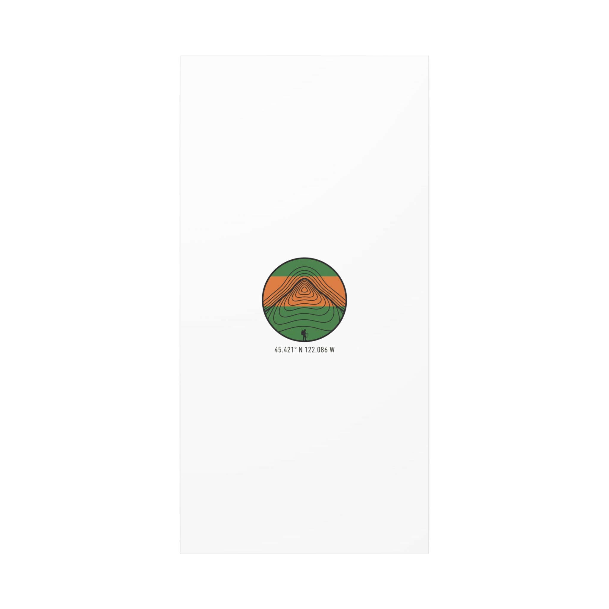 Topographic Contour Mountain Canvas | Topo Map Print, Terrain Wall Art