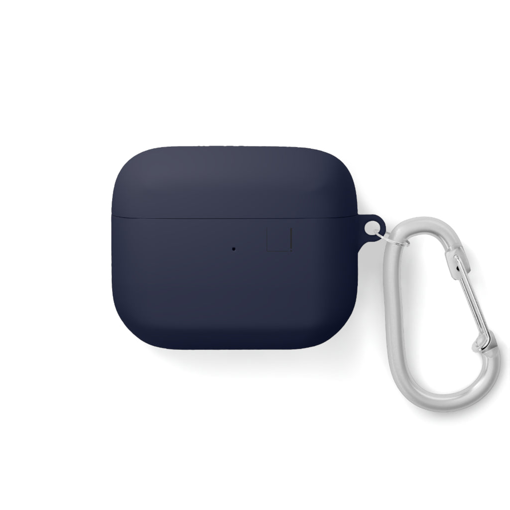 Minimal White AirPods Case with Carabiner — Protective Silicone Cover