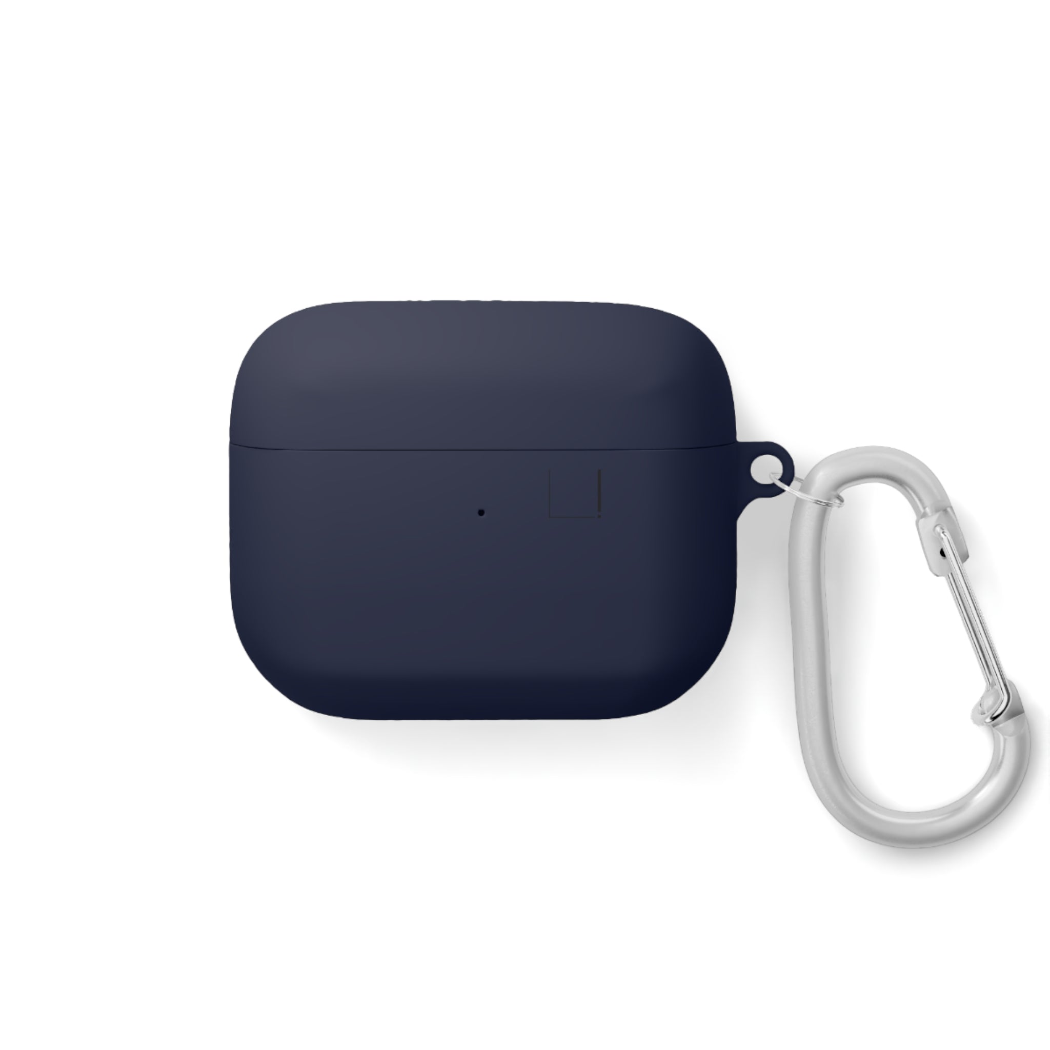 Minimal White AirPods Case with Carabiner — Protective Silicone Cover