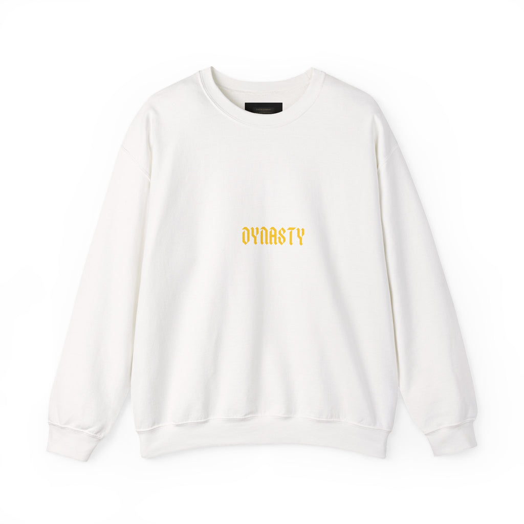 Dynasty Minimalist Crewneck Sweatshirt — Small Gold Text