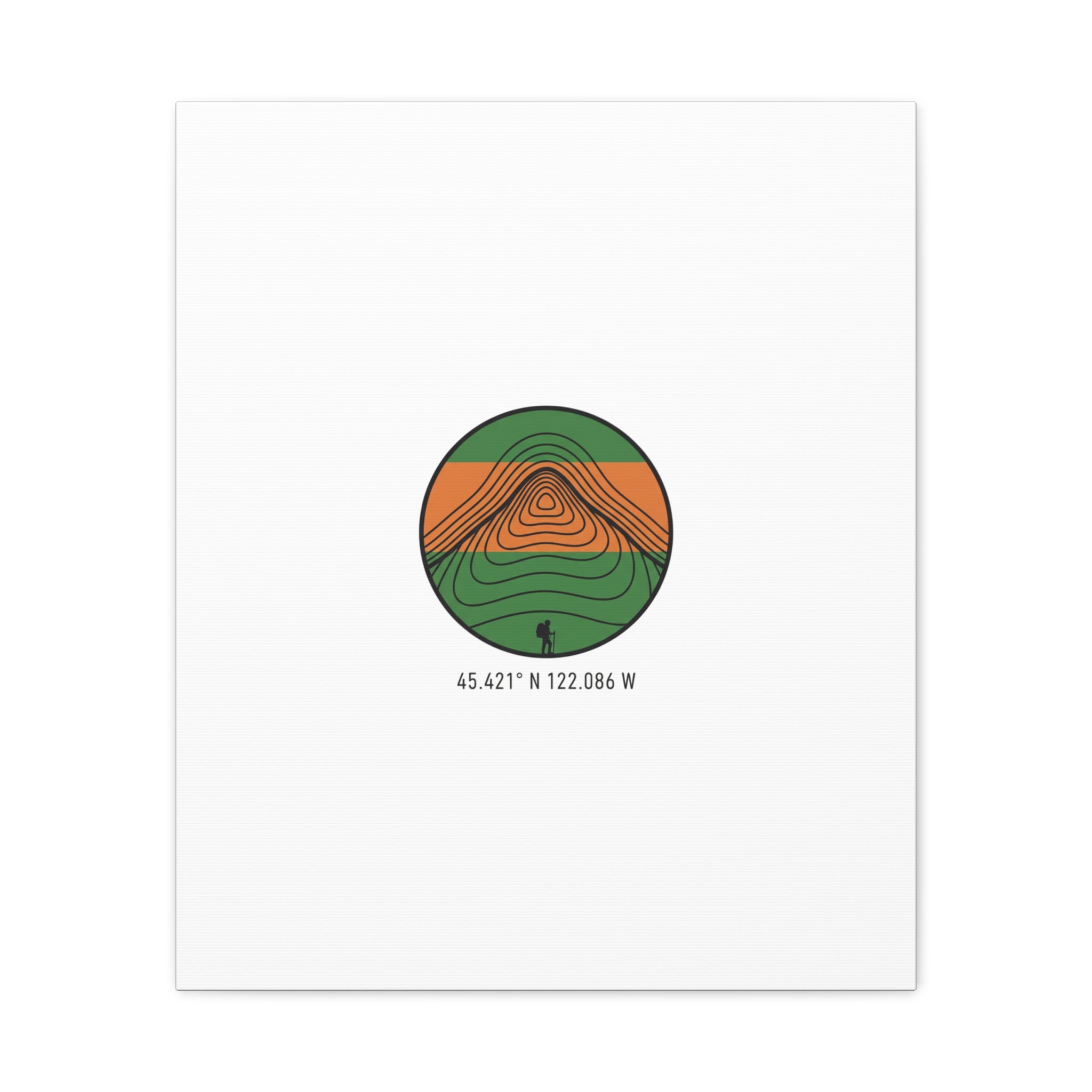 Topographic Contour Mountain Canvas | Topo Map Print, Terrain Wall Art