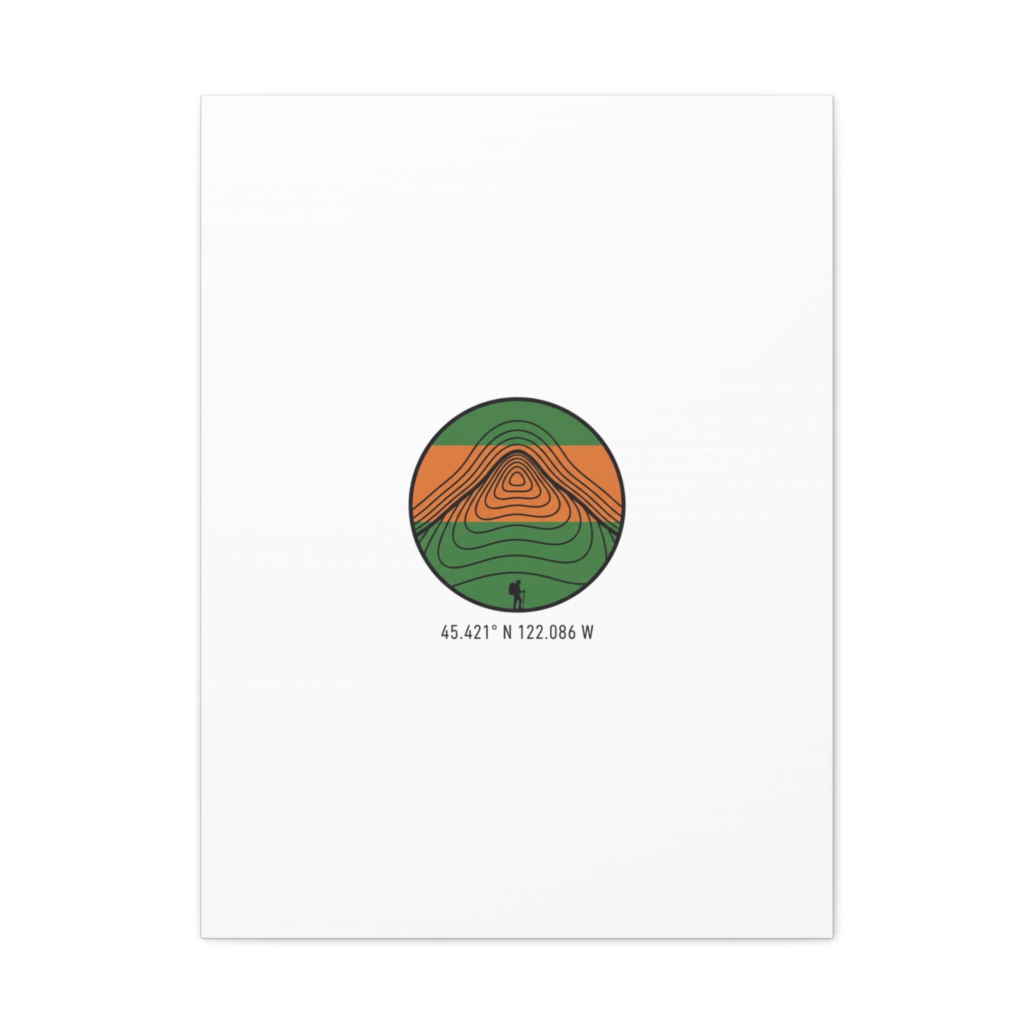 Topographic Contour Mountain Canvas | Topo Map Print, Terrain Wall Art