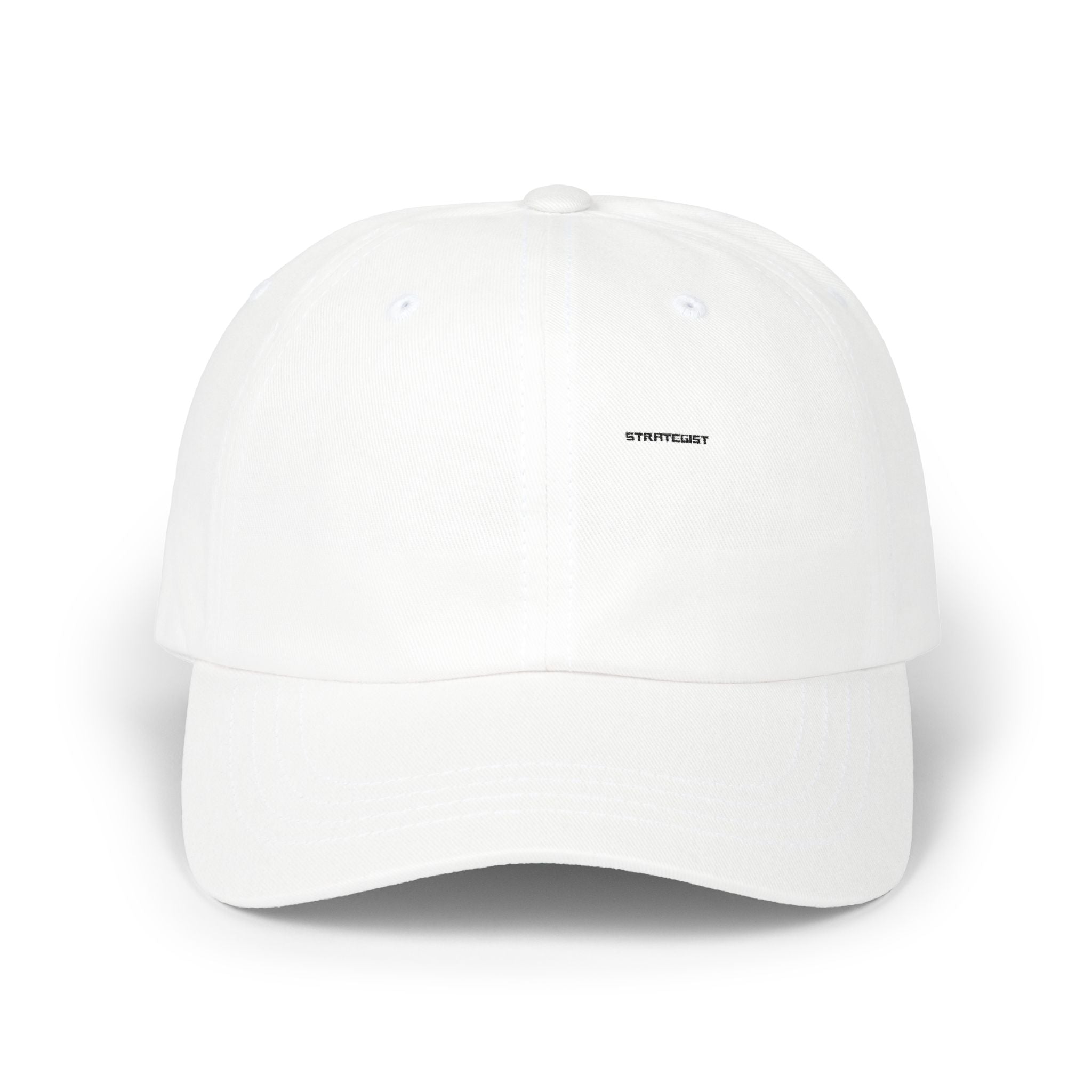 Minimal Embroidered Classic Dad Cap — Simple White Baseball Hat