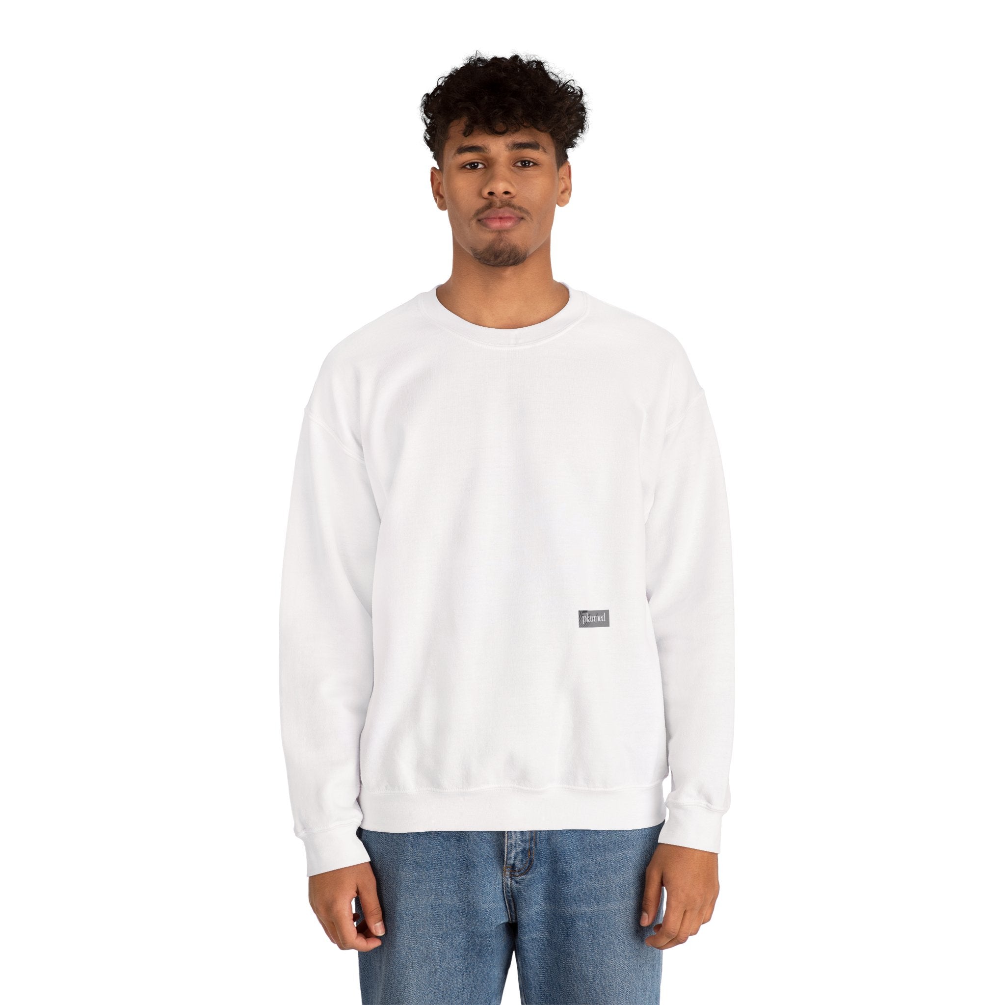 Classic White Crewneck Sweatshirt — Minimal Casual Pullover