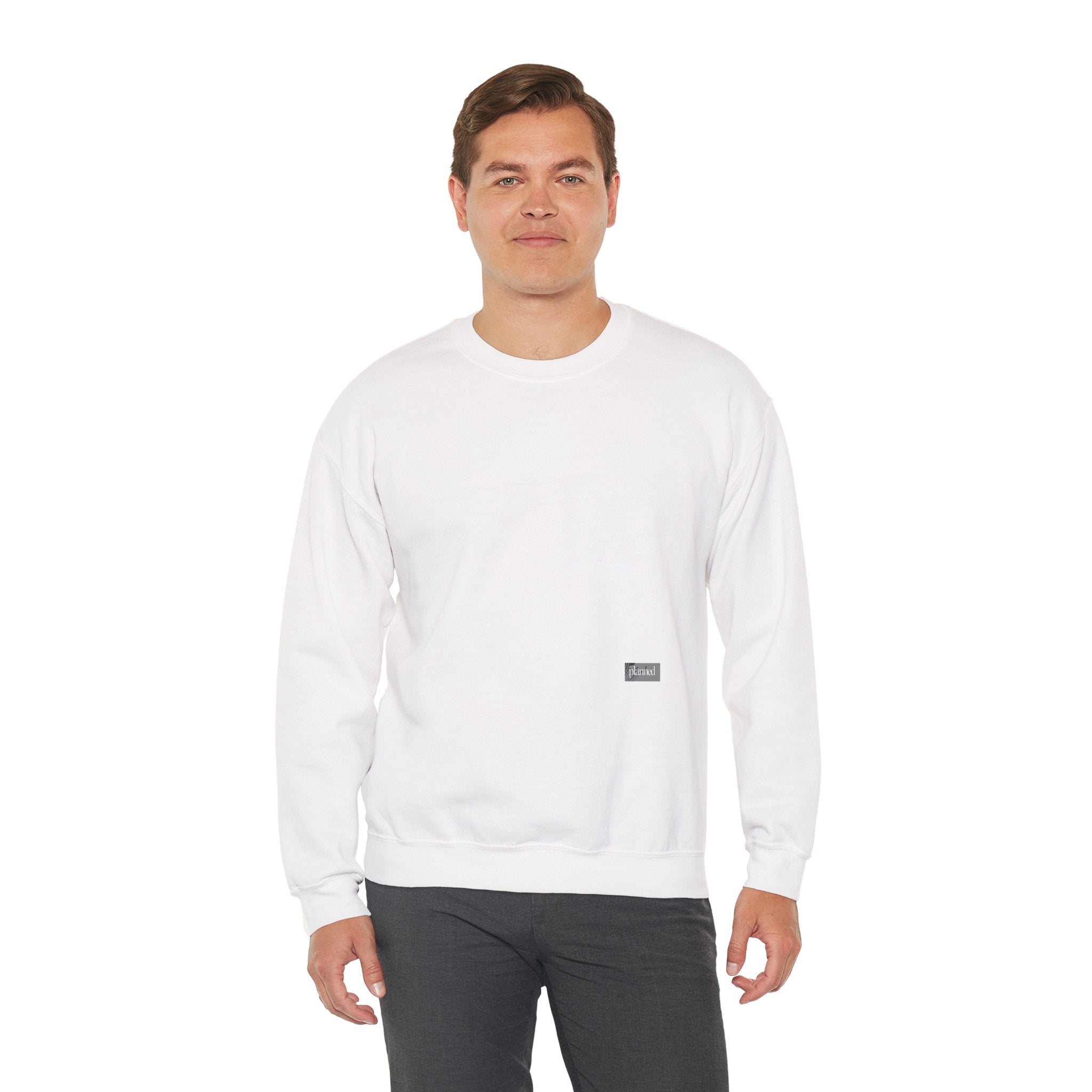 Classic White Crewneck Sweatshirt — Minimal Casual Pullover