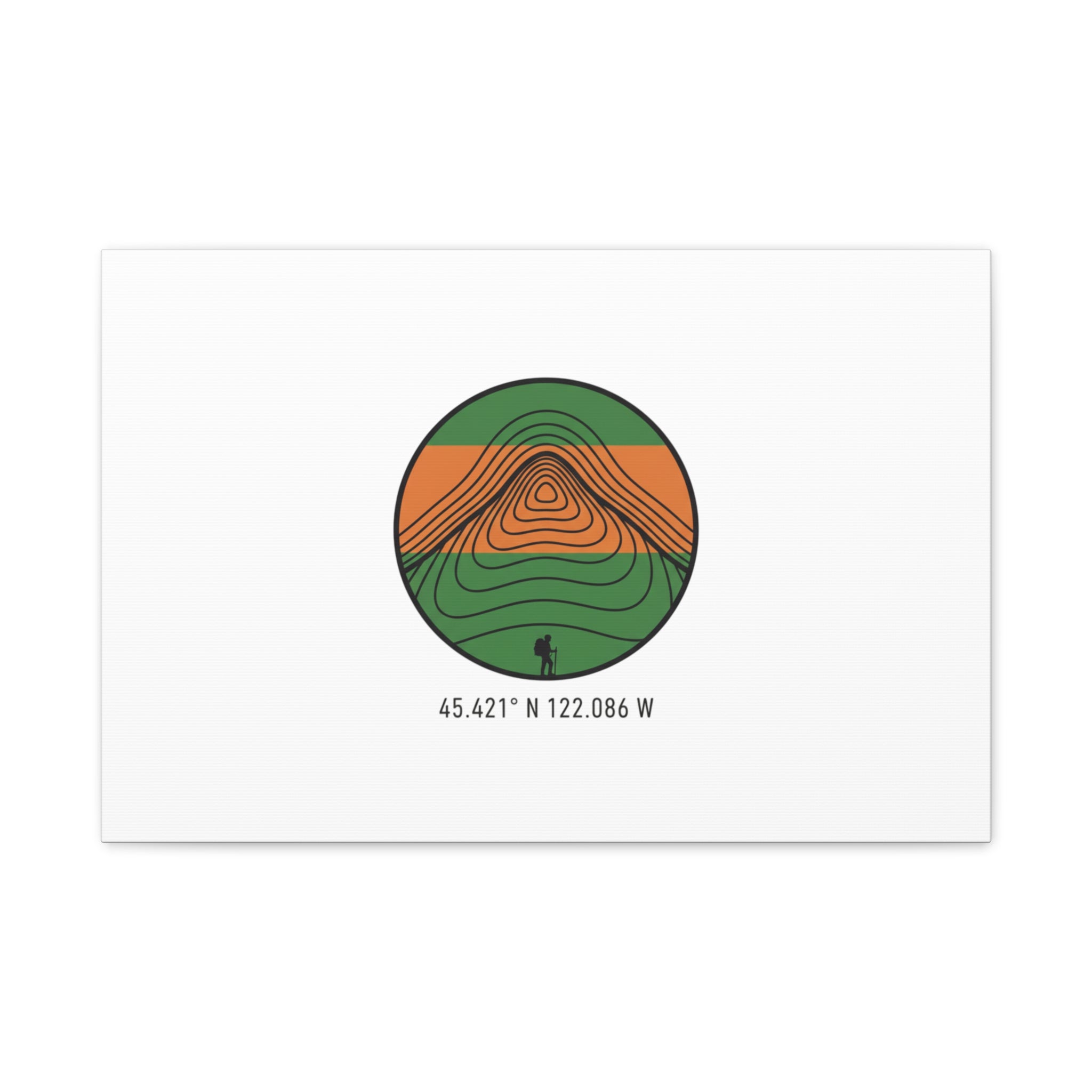 Topographic Contour Mountain Canvas | Topo Map Print, Terrain Wall Art