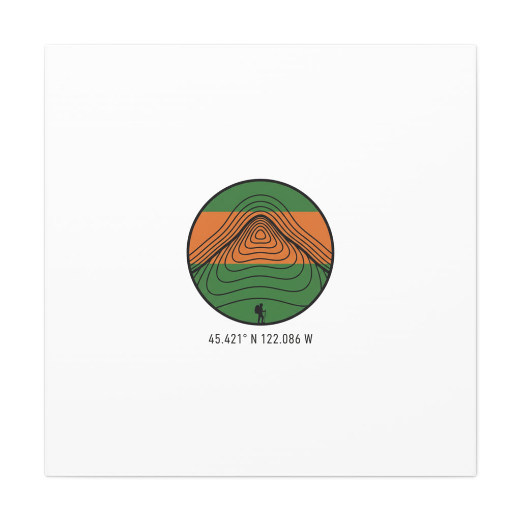 Topographic Contour Mountain Canvas | Topo Map Print, Terrain Wall Art