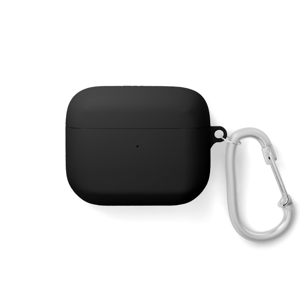 Minimal White AirPods Case with Carabiner — Protective Silicone Cover