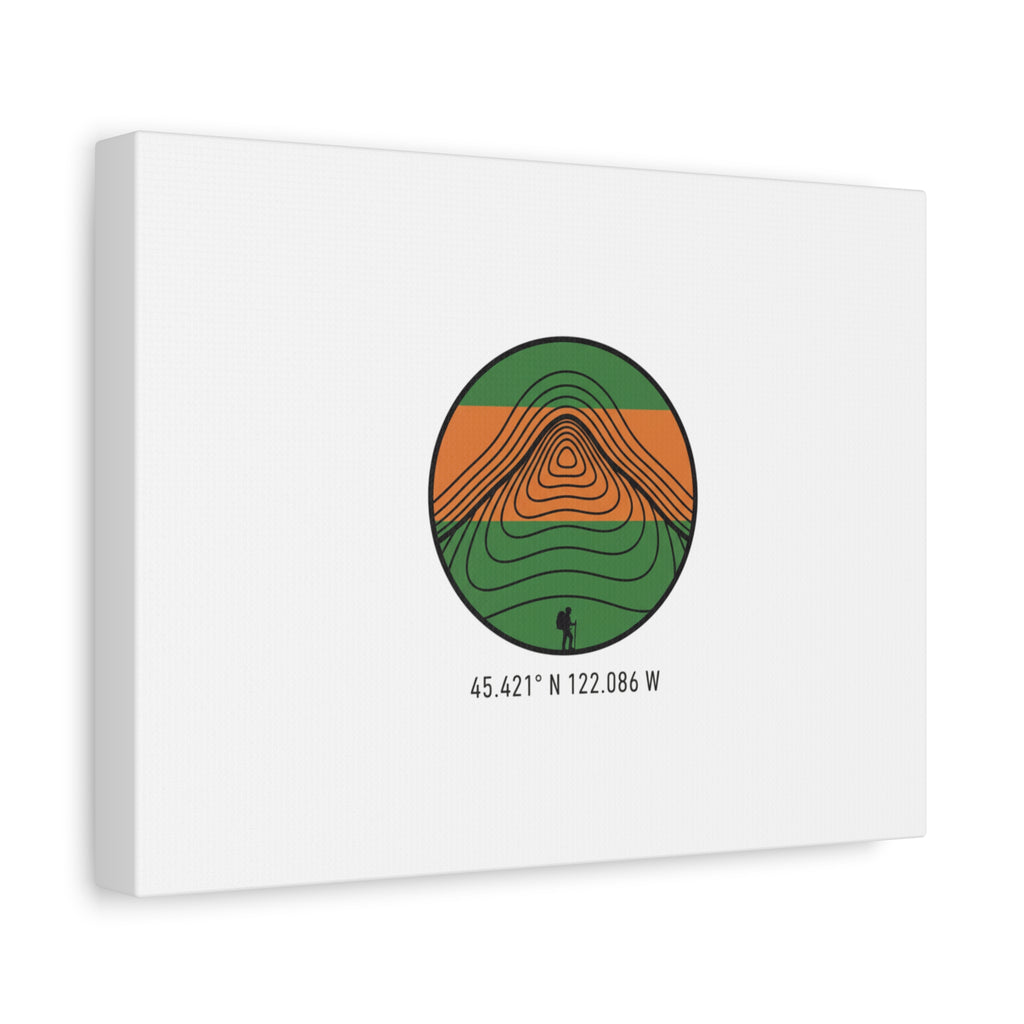 Topographic Contour Mountain Canvas | Topo Map Print, Terrain Wall Art