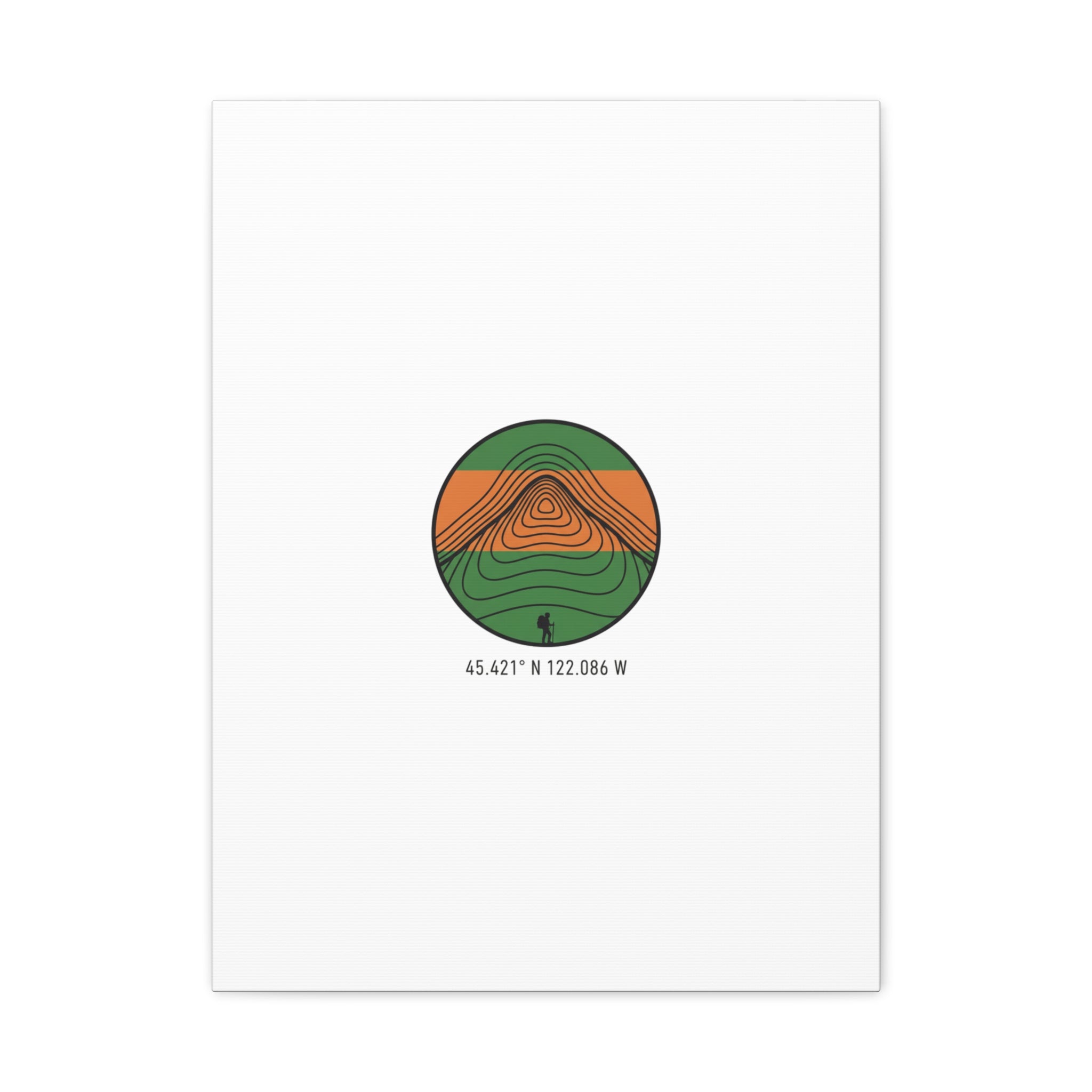 Topographic Contour Mountain Canvas | Topo Map Print, Terrain Wall Art