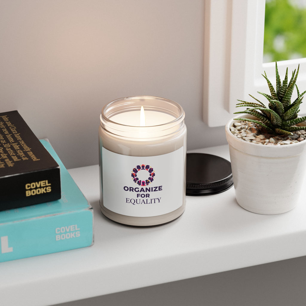 Organize for Equality Candle | IWD feminist slogan soy candle