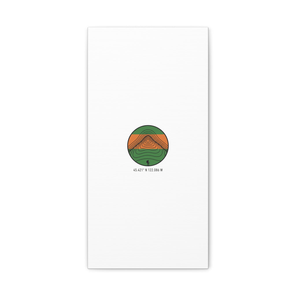 Topographic Contour Mountain Canvas | Topo Map Print, Terrain Wall Art