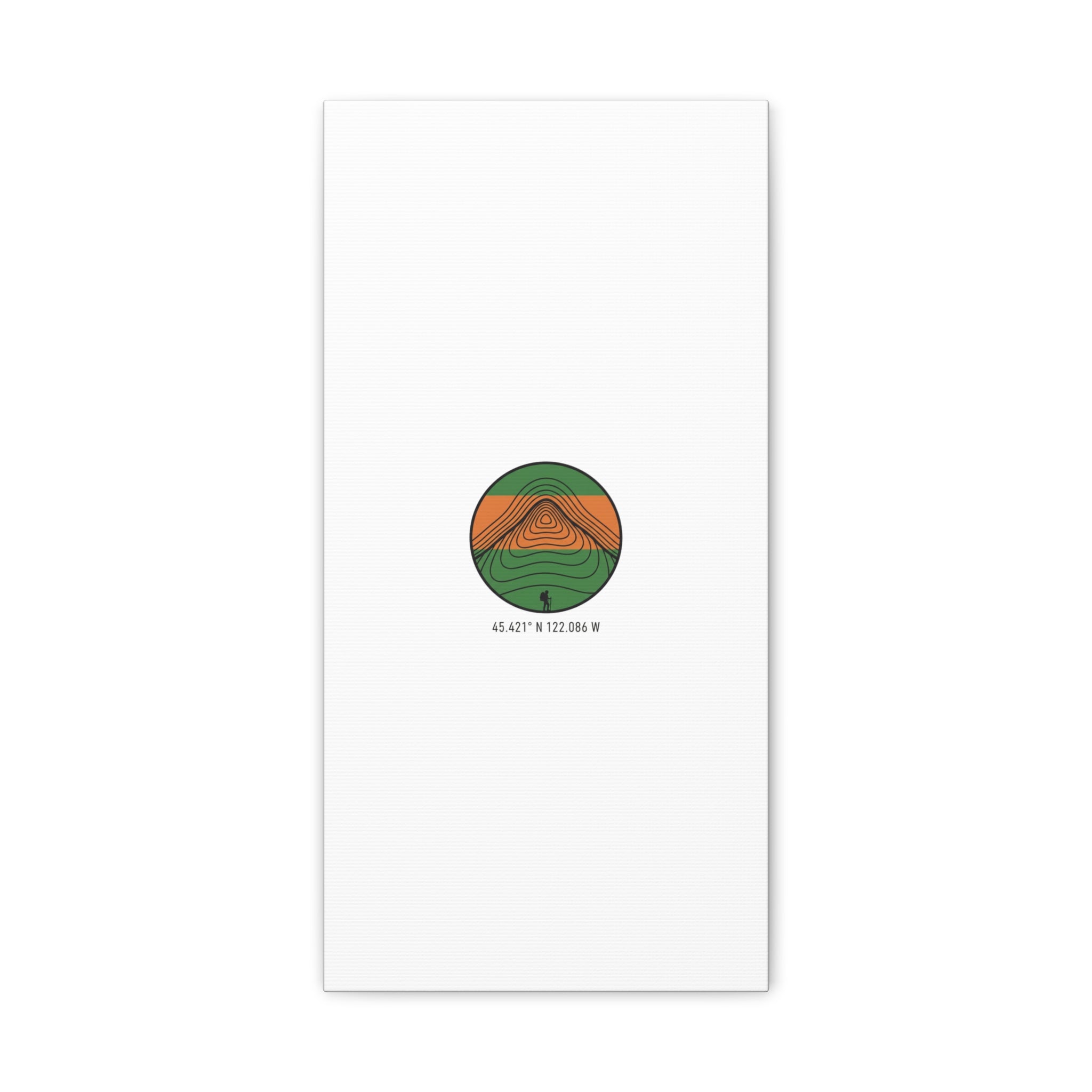 Topographic Contour Mountain Canvas | Topo Map Print, Terrain Wall Art