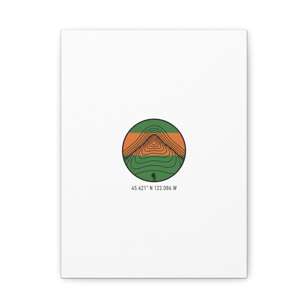 Topographic Contour Mountain Canvas | Topo Map Print, Terrain Wall Art