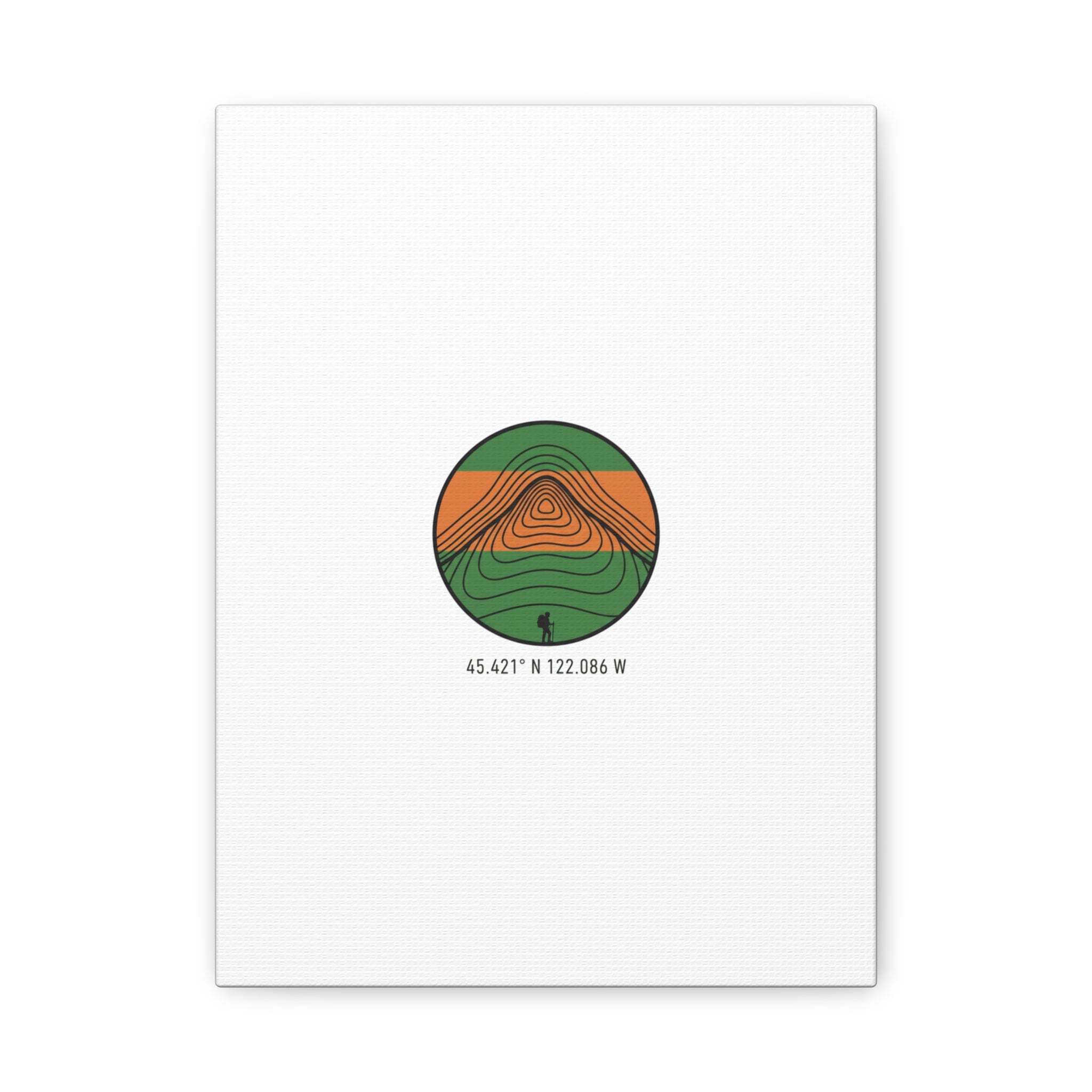 Topographic Contour Mountain Canvas | Topo Map Print, Terrain Wall Art