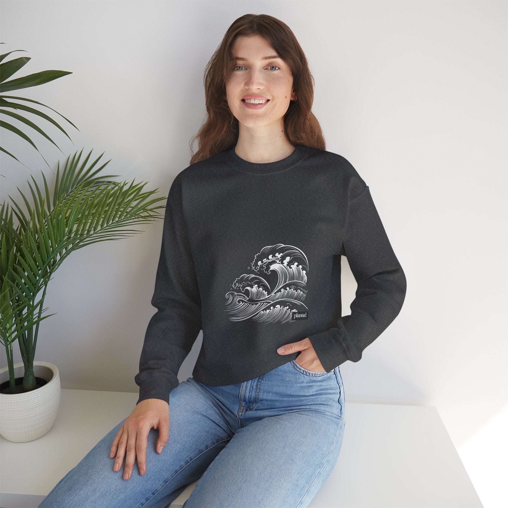 Classic White Crewneck Sweatshirt — Minimal Casual Pullover