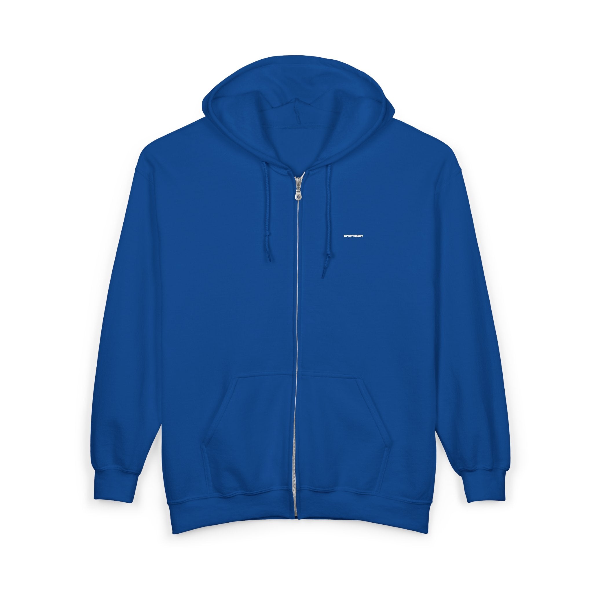 Zip Hoodie — Classic Full-Zip Hooded Sweatshirt (Blank White)