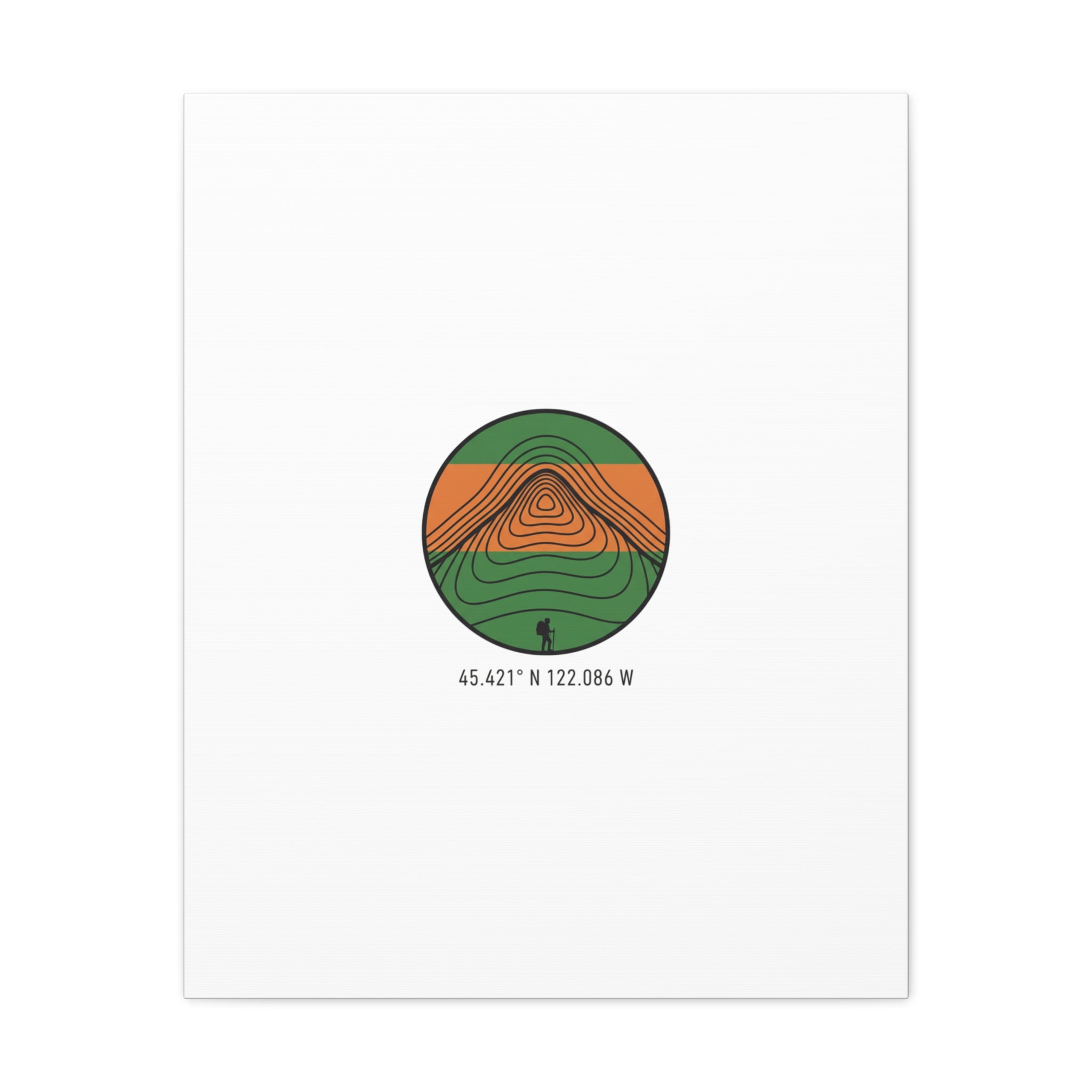 Topographic Contour Mountain Canvas | Topo Map Print, Terrain Wall Art